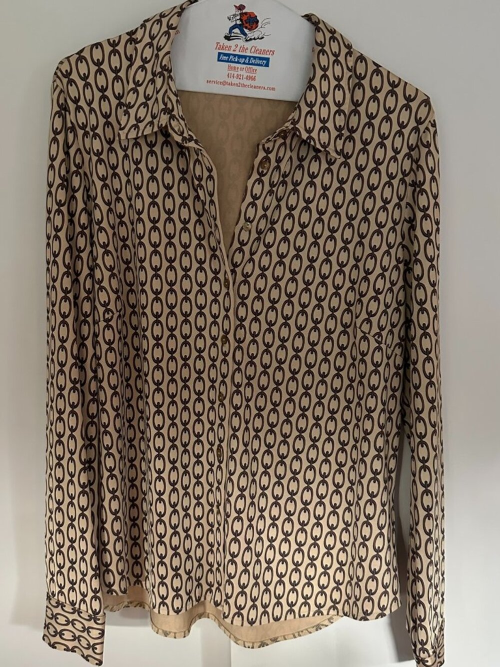 L'Agence chain link blouse in size XL